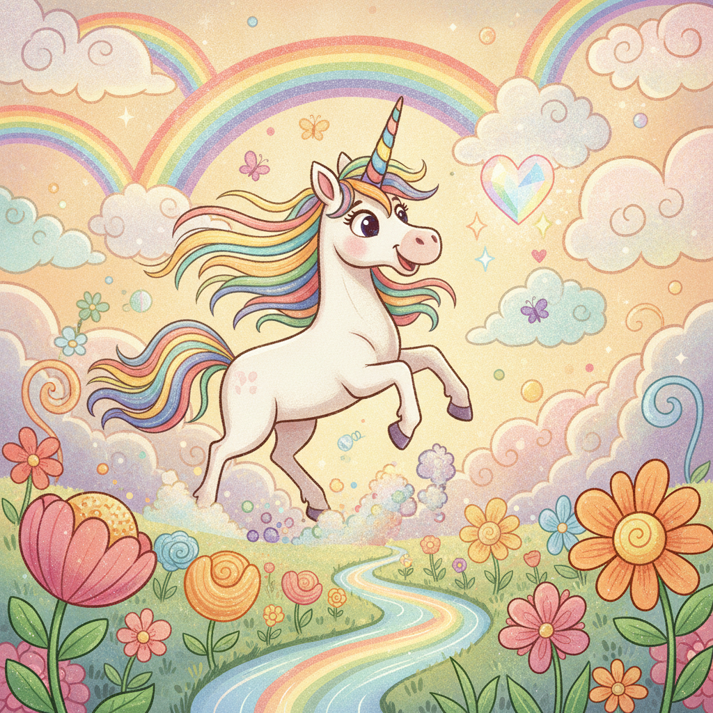 Unicorn's Rainbow Adventure - children's storybook about unicorns and rainbows